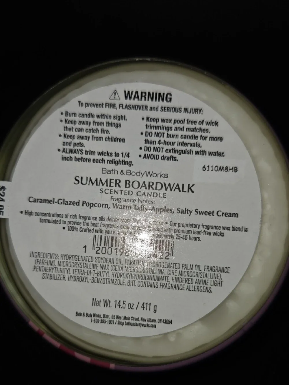 Bath & Body Works Summer Boardwalk 3 Wick Candle NWT